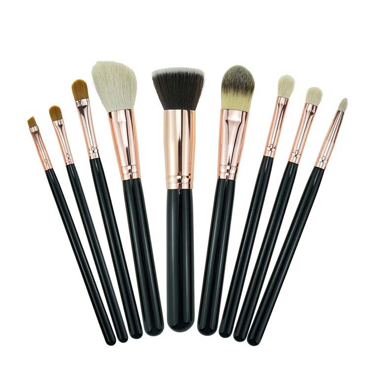 9Pcs New 2019 Trending Product Black Handle Vegan Makeup Brushes