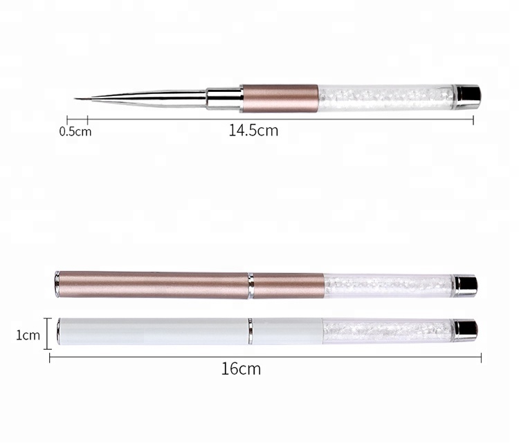 New Product 2018 Diamond Makeup Brush Kit Crystal Eyeliner Brush With Lid