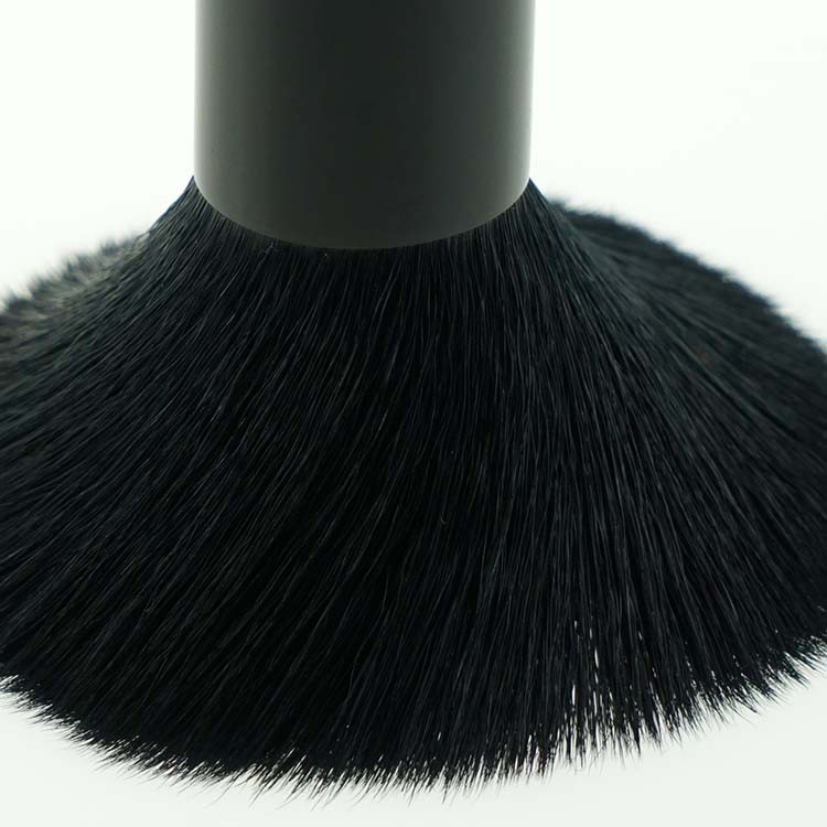 Wholesale black flat makeup brush natural set with mental box