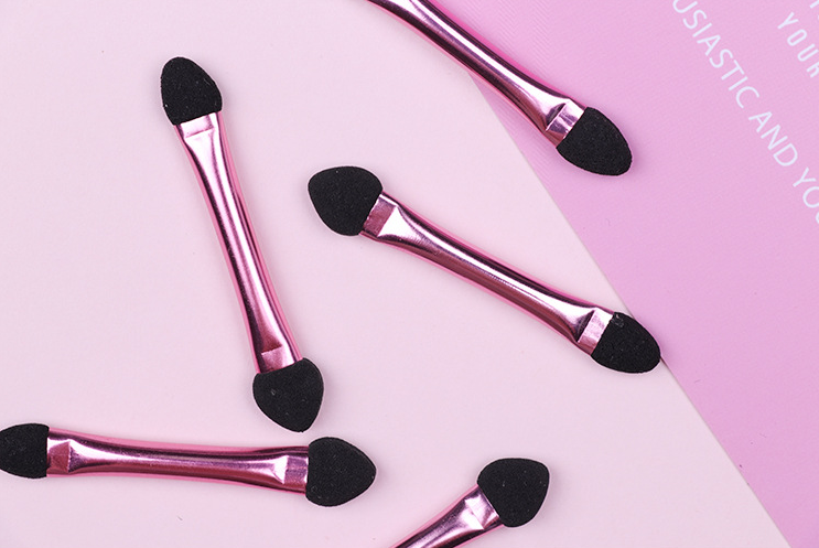 Customized Makeup Sponges Double-side Eyeshadow Sponges Black Disposable Eyeshadow Setting Beauty Product Applicator