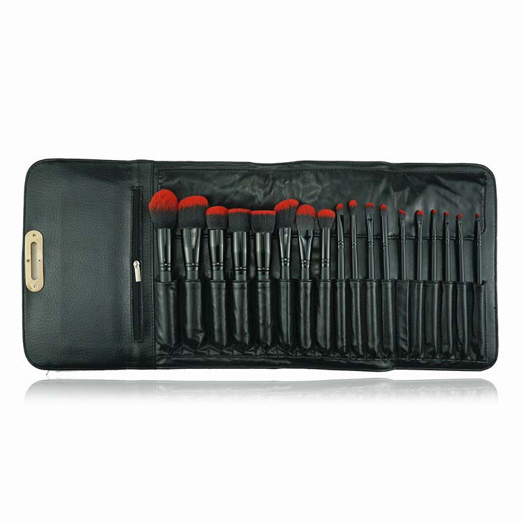 18Pcs Aluminum Brush Set Black Makeup Brushes Cosmetics Brush Set