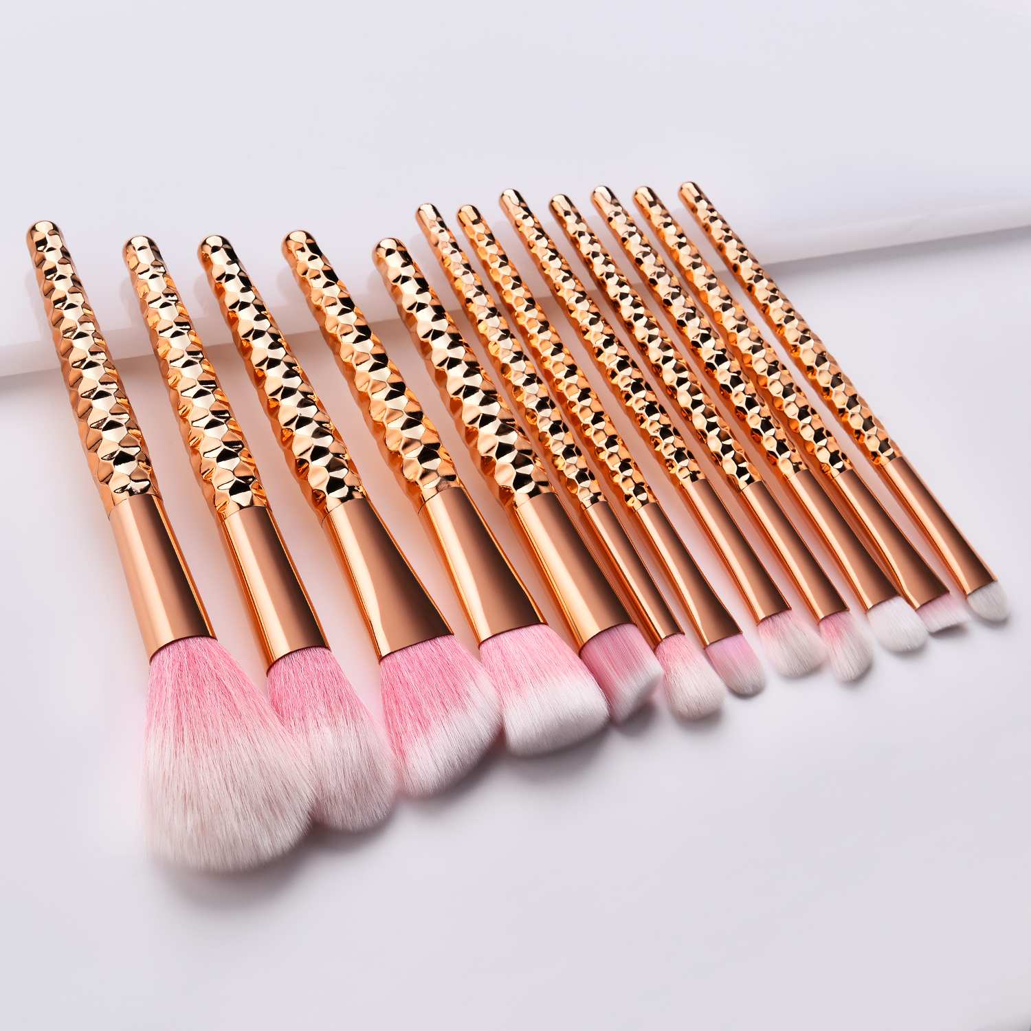 12pcs Rose Gold Private Label Synthetic Personalized Makeup Brush Set