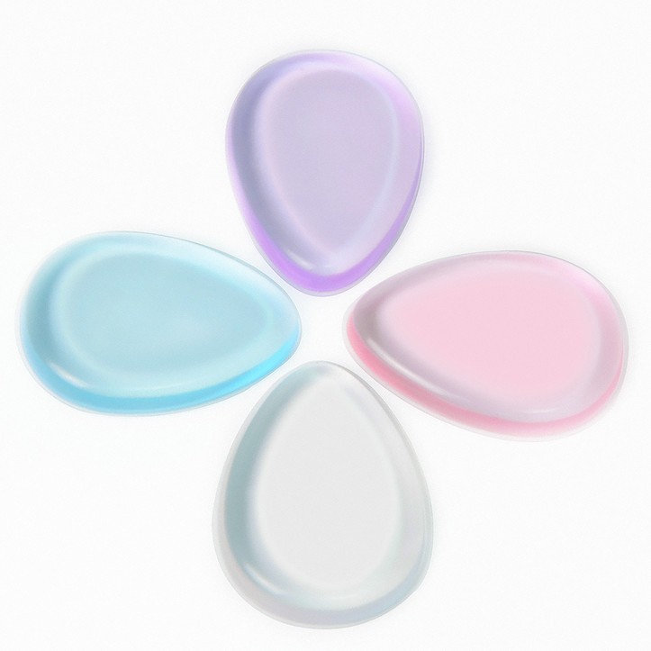 Hot selling Cosmetic Various shape Makeup Liquid Use Transparent Silicone Puff Beauty Products