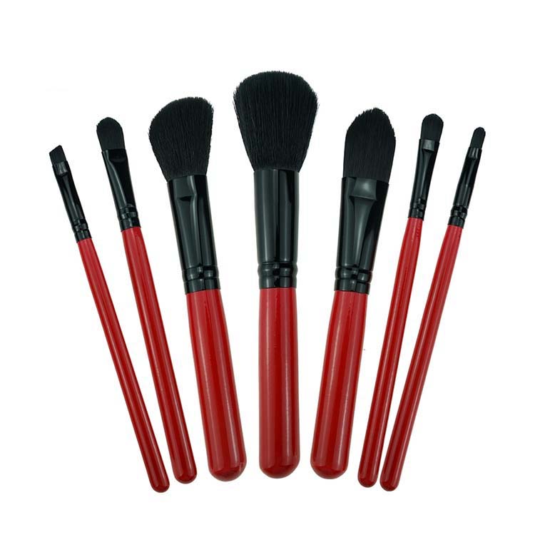 2019 red makeup brush 7pcs mini travel cosmetics makeup brushes set