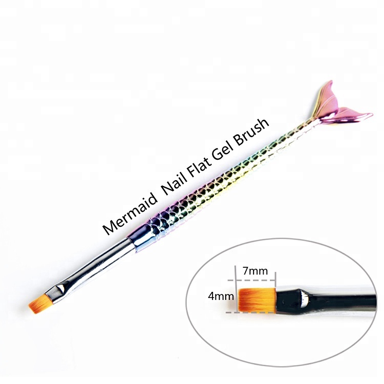 New Wholesale Mermaid Fish Tail Nail Art Brush Beauty Tools For Nail Painting