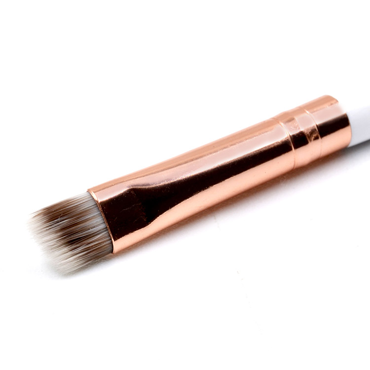 Custom Logo High Eend Synthetic Long Makeup Brushes White Single Eyebrow Brushes
