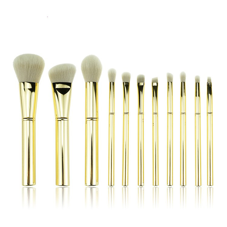 High quality metal handle brush custom maquillage cosmetics makeup brush set