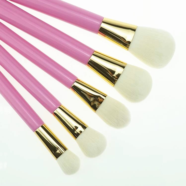 12 Pcs Pink Eyeshadow Brush Kabuki Cool Makeup Brushes Set