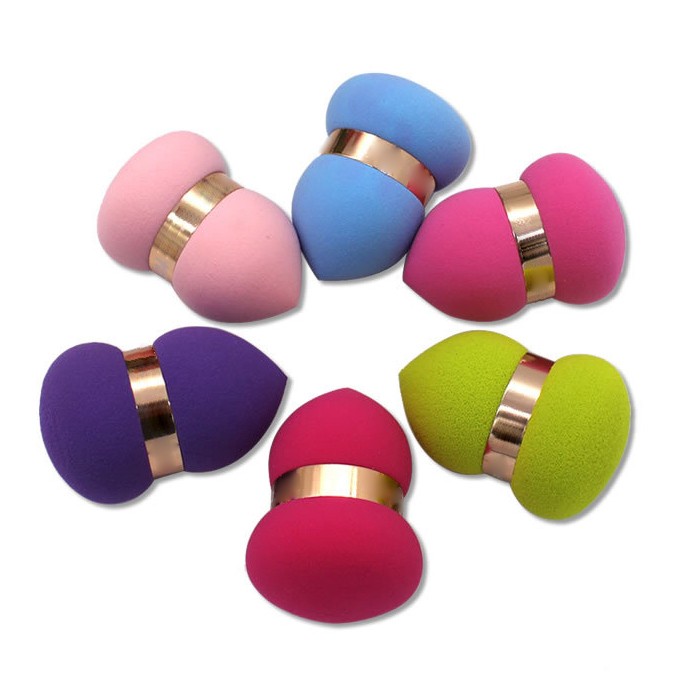 Aluminum Ferrule Gourd Shape Sponge Wholesale beauty sponge cosmetic puff private label magic makeup sponge