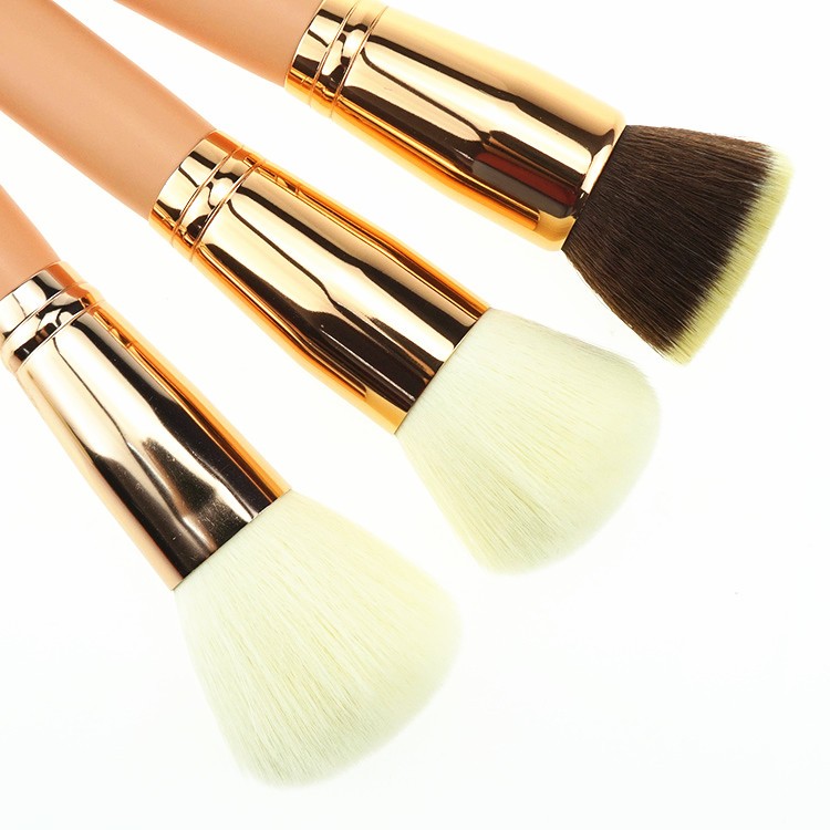 Factory wholesales private label goat hair make up brushes makeup cosmetic brush set