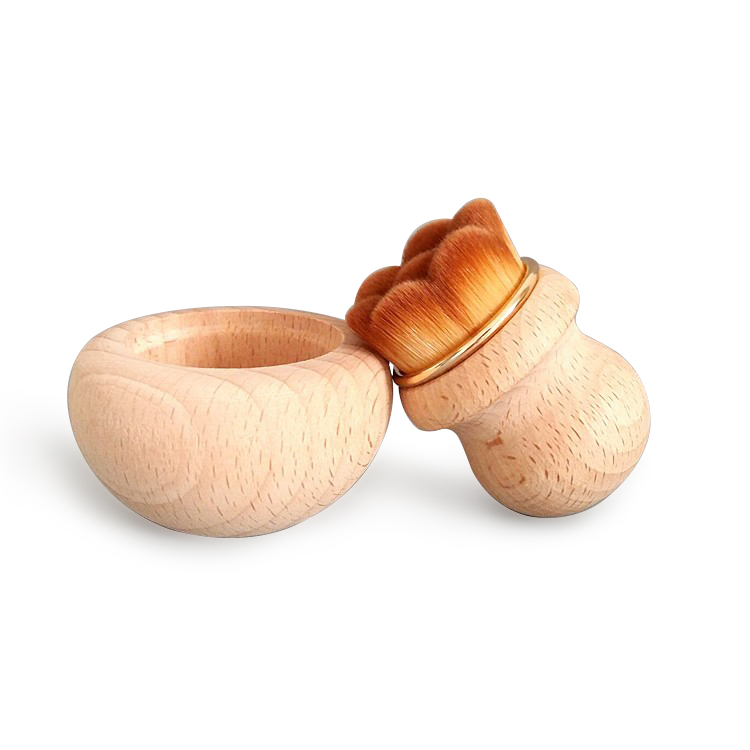 2019 Cosmetic Bamboo Mushroom Kabuki Foundation Brush