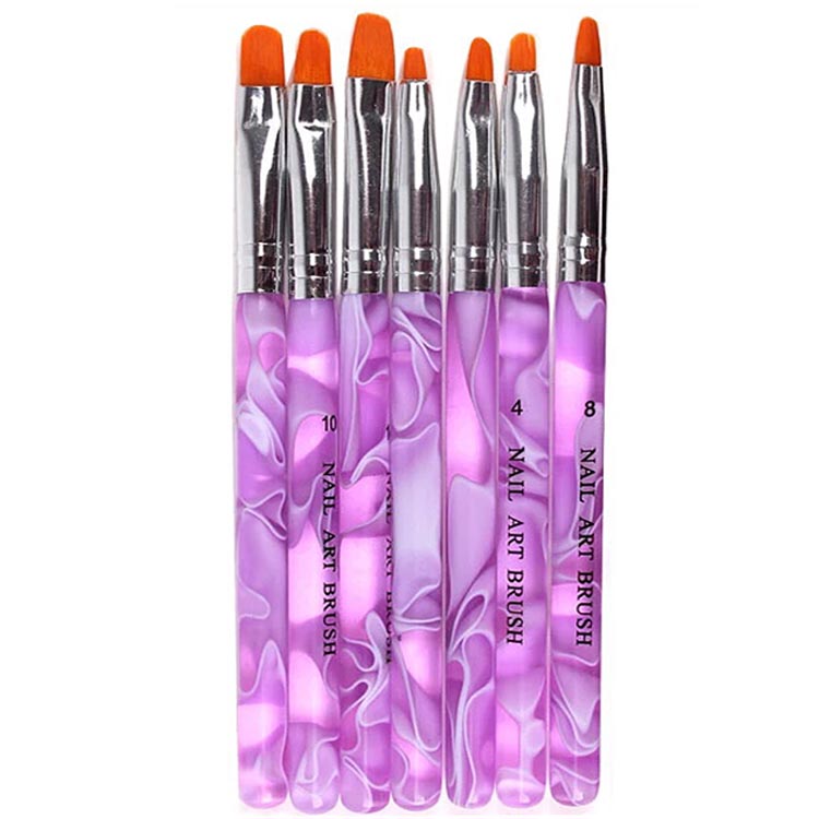 Hot selling professional acrylic handle UV gel nail art design nail gel brush