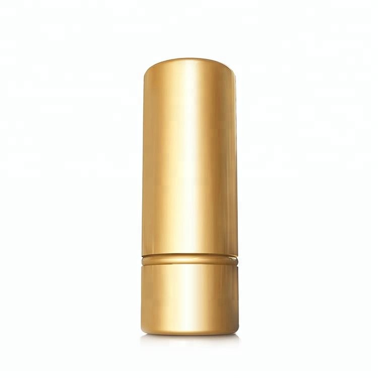 Gold kabuki retractable makeup powder brush with synthetic hair