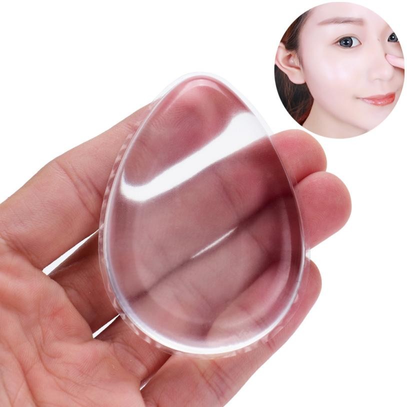 Hot selling Cosmetic Various shape Makeup Liquid Use Transparent Silicone Puff Beauty Products