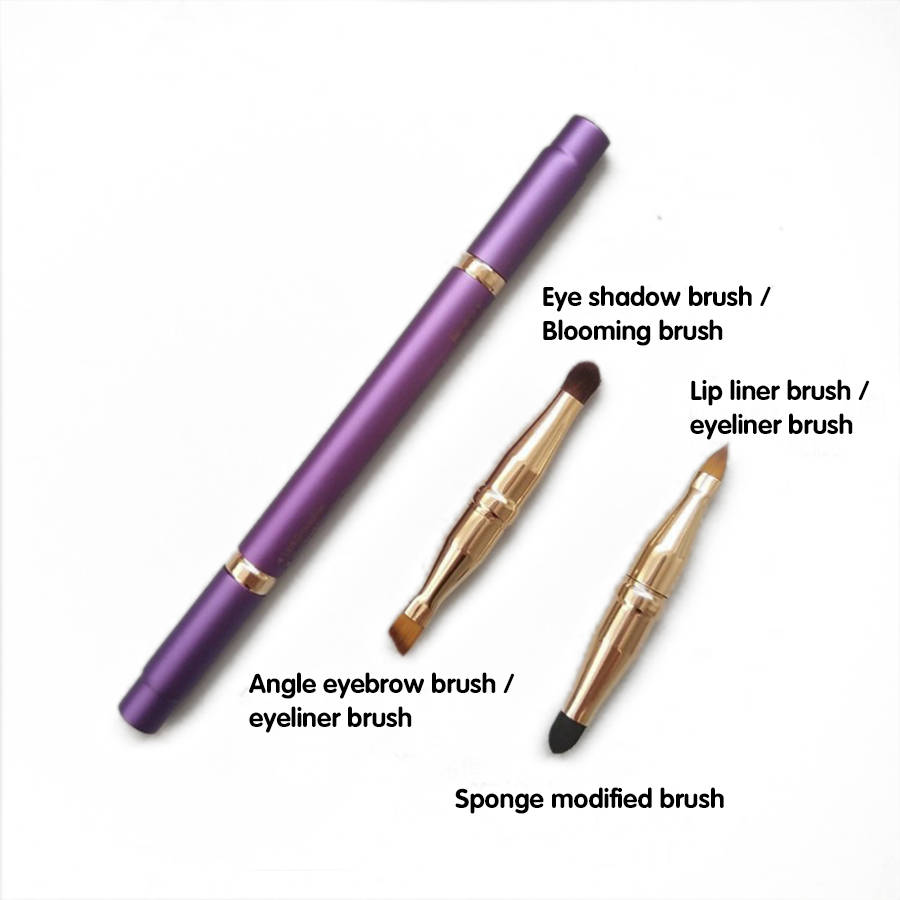 Portable Makeup Brush 4 In 1 Detachable Multi-function Eye Shadow Lip Brush