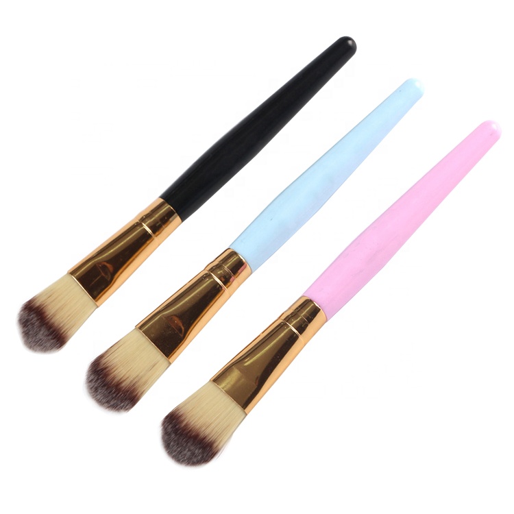 Daily Cosmetic Liquid Foundation Brush Wooden Makeup facial Mask Brush