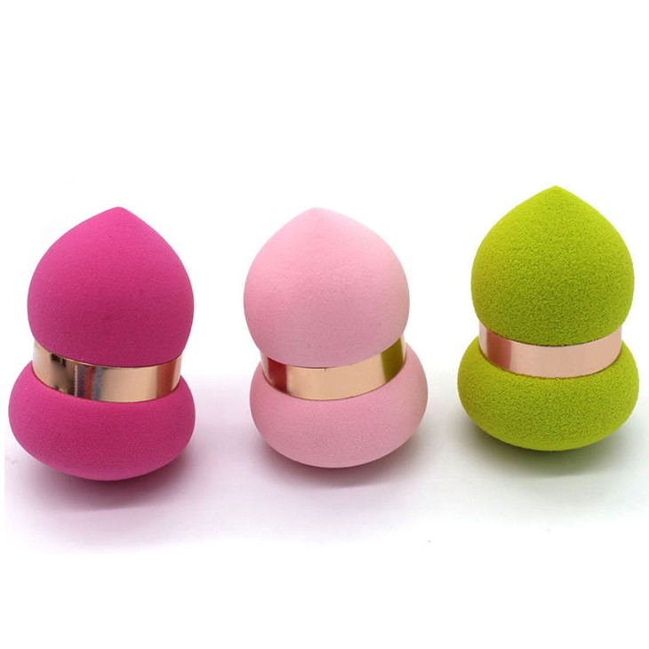 Aluminum Ferrule Gourd Shape Sponge Wholesale beauty sponge cosmetic puff private label magic makeup sponge