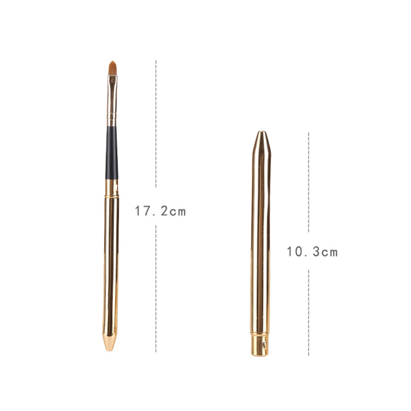 retractable metal lip brushes makeup brush with cover vegan lip brush