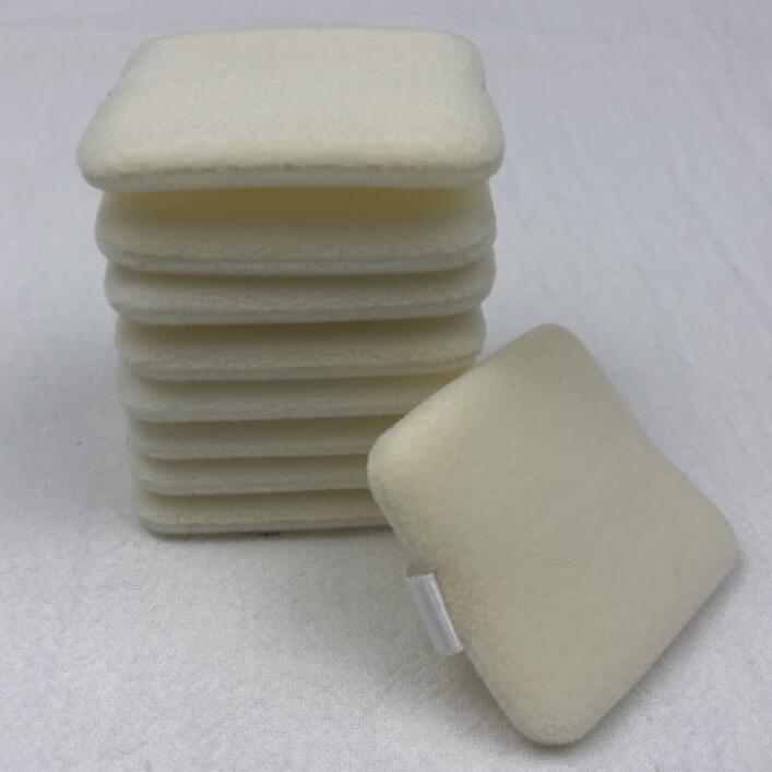 Wholesale Customized Logo Size Cosmetic Round Shape Ribbon Cotton Makeup Powder Puff
