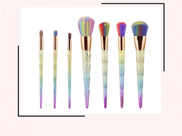 High Quality 8 PCS Portable Soft Hair Pink White Makeup Brush Set with Case