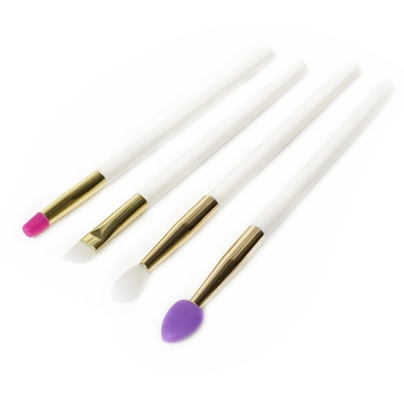 Private label Silicone brush heart shaped eyeshadow makeup brush