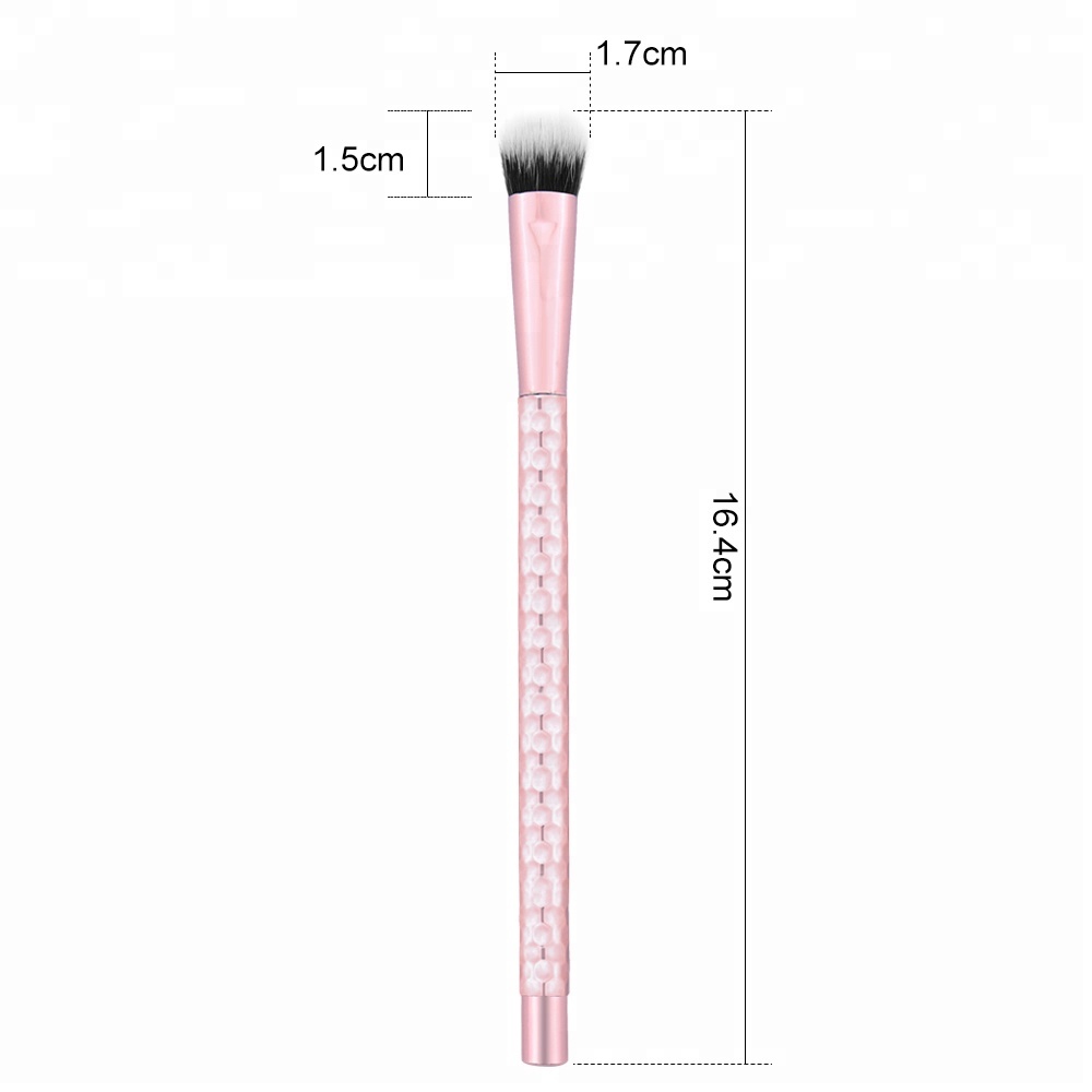 Rose Gold Eyeshadow Makeup Brush with Plastic Handle