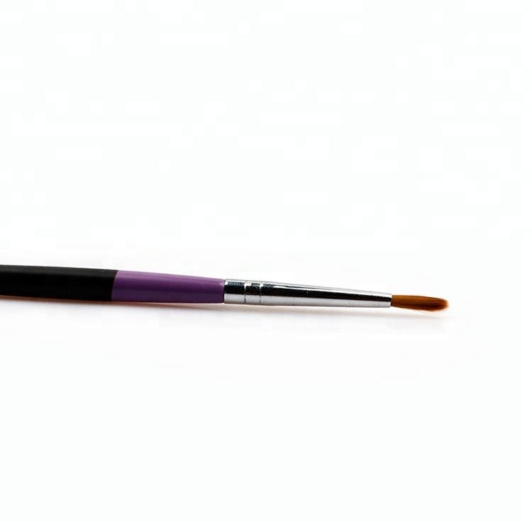 Beauty New Purple Black Wooden Crystal Fiber Eyeliner Makeup Brush