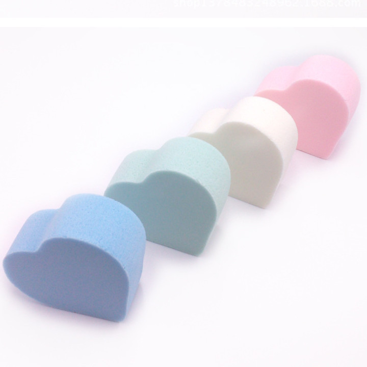 beauty private label blender custom makeup sponge manufacturer heart shape for facial care