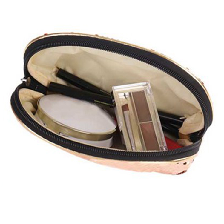 Travel Makeup Bag designer Glitter Cosmetic Reversible Sequin Bag Women