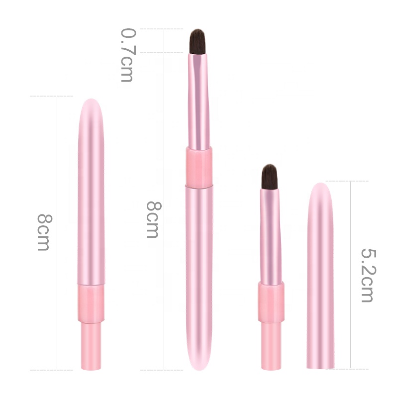 Kids Cute Mini Foldable Doll Nylon Lip Brush For Makeup