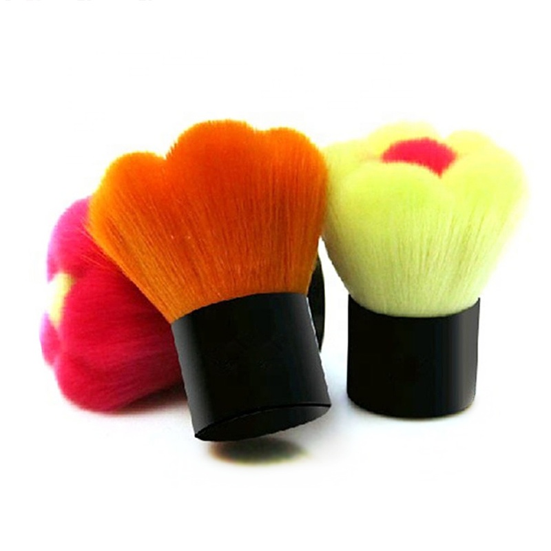 Flower Kabuki Cosmetic Brush Synthetic Mini Kabuki Brush For Loose Powder