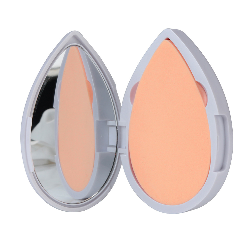 Latex free makeup sponge holder with mirror inside