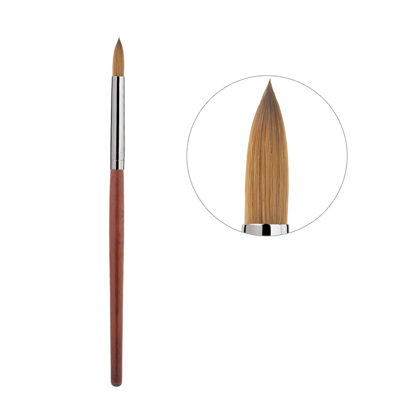 Long Handle Nail Painting Brush Pen Classic Rose-wood Nail French Brush