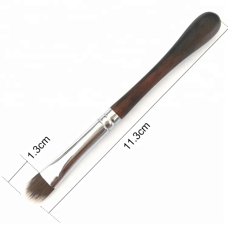 Wood Synthetic Make-up Accessory Concealer Brush Flat Flawless Concealer Brush