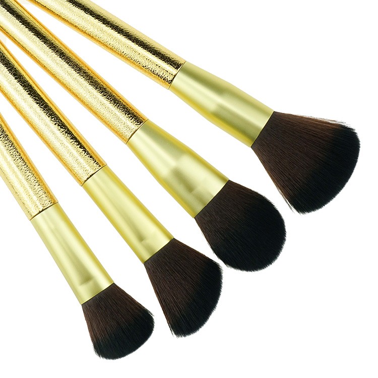 makeup brush supplier OEM metallic cosmetics makeup brushes set private label