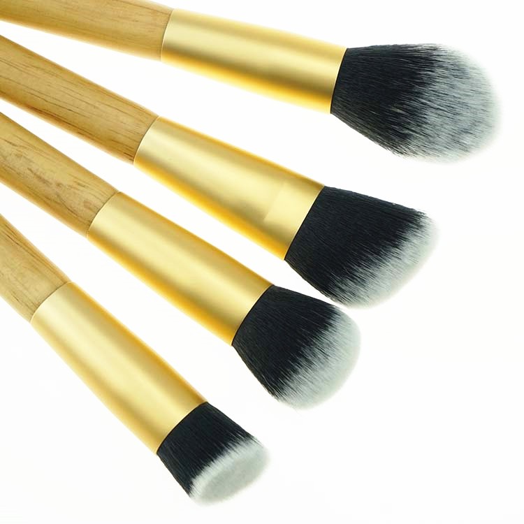 12 Piece Gold Kabuki Makeup Brush Set Makeup Brushes Professional Cosmetic