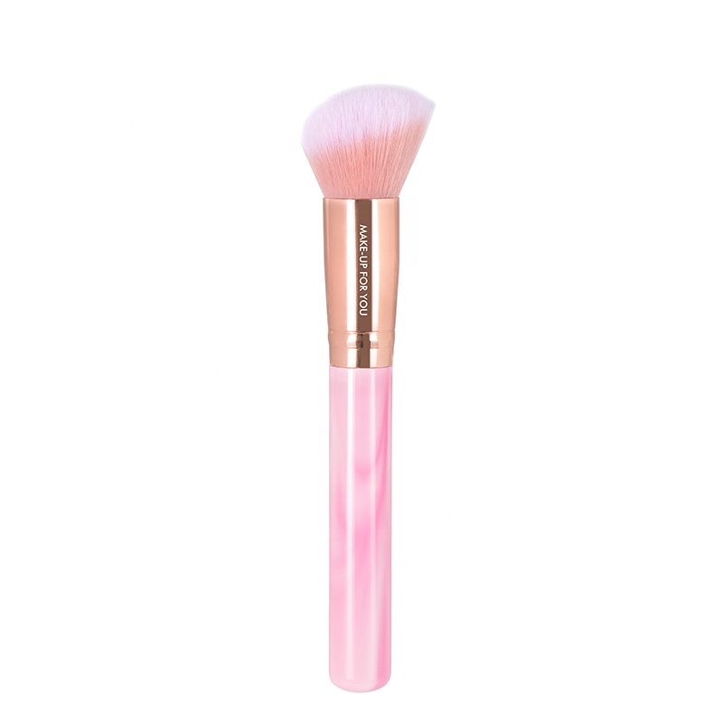 Synthetic Cosmetic Brush Own Brand Brush Makeup Profesional Pink Marble Blusher Brush