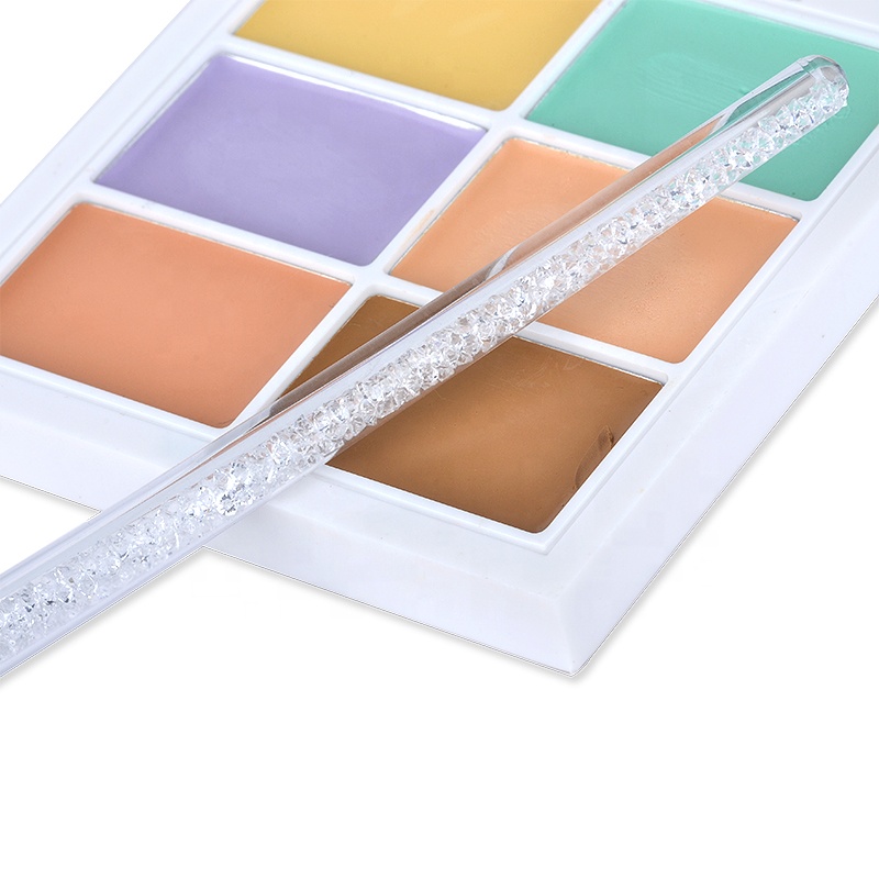 Nylon Diamond Concealer Makeup Brush Crystal Flat Eyeshadow Brush