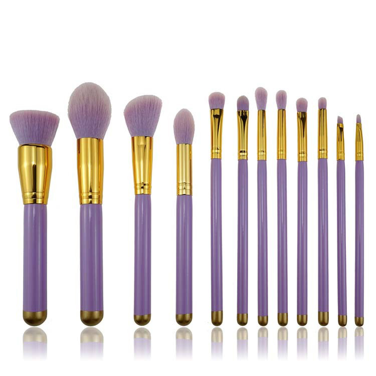 Private Label Purple Makeup Brush Set With Gift Box Brush Cosmetic For Women