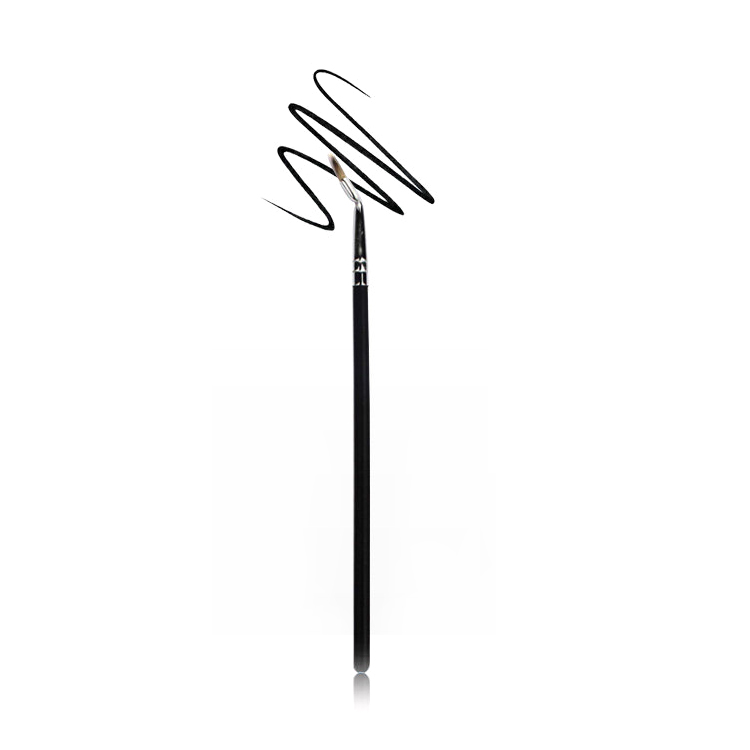 Ultra fine bent eyeliner brush with high quality synthetic hair