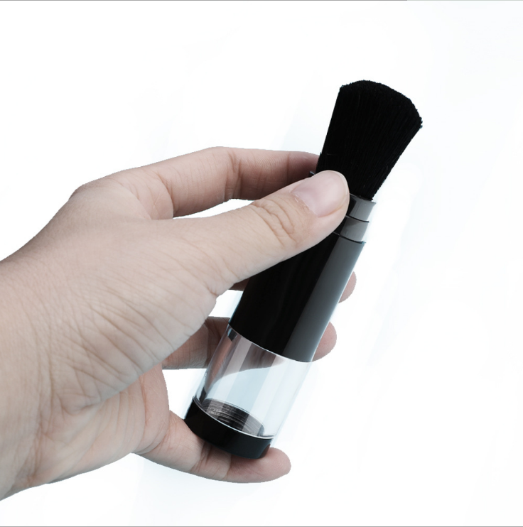 Automatic Cosmetic Tool refillable powder dispensing brush wholesale refillable body powder brush