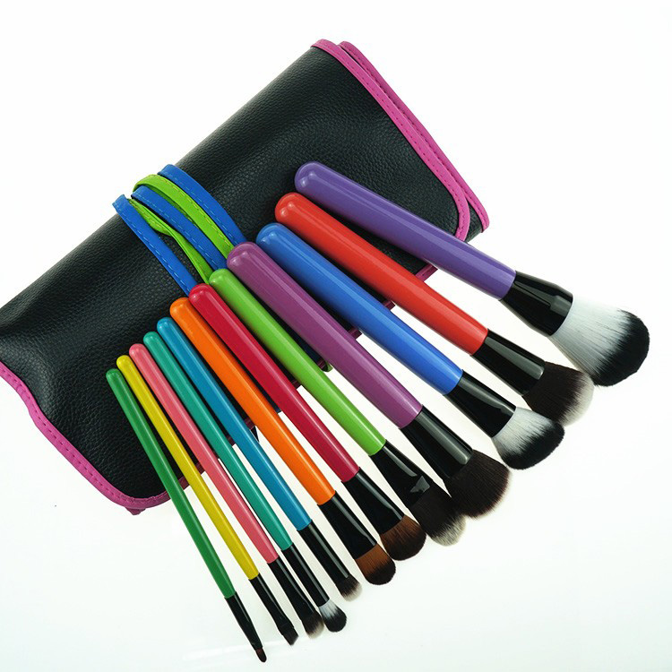 2019 new trending private label coloful OEM makeup brush cosmetic brushes set