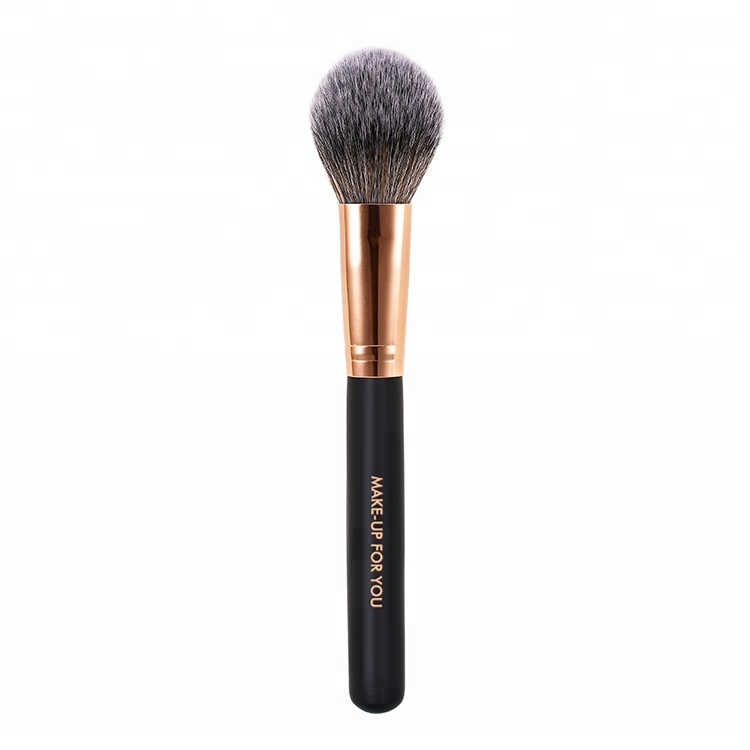 Glitter Black Wood Vegan Synthetic Beauty Needs Makeup Powder Brush Face Blending Brush
