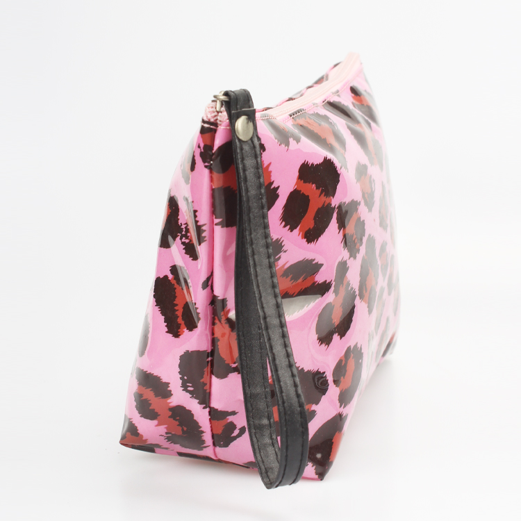 Customized Logo Pouch Bag Makeup Toliery Zipper Pouch Cosmetic Leopard Makeup Bag