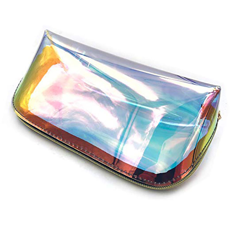 Holographic Makeup Bag Iridescent Cosmetic Bag Hologram Clear Toiletry Bag