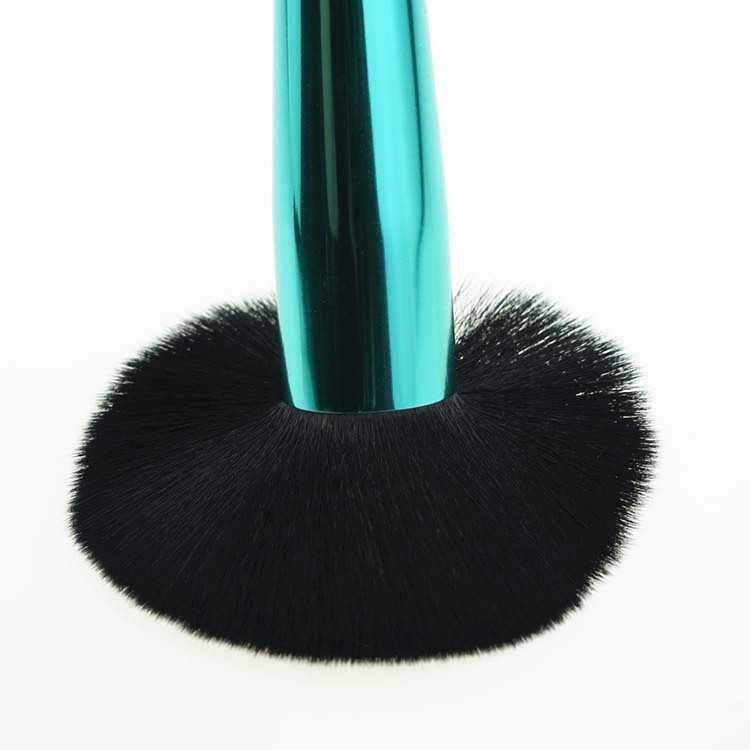 6 Pcs Black Hair Blue Brush Mermaid Makeup Brush Sets Foundation Brushes