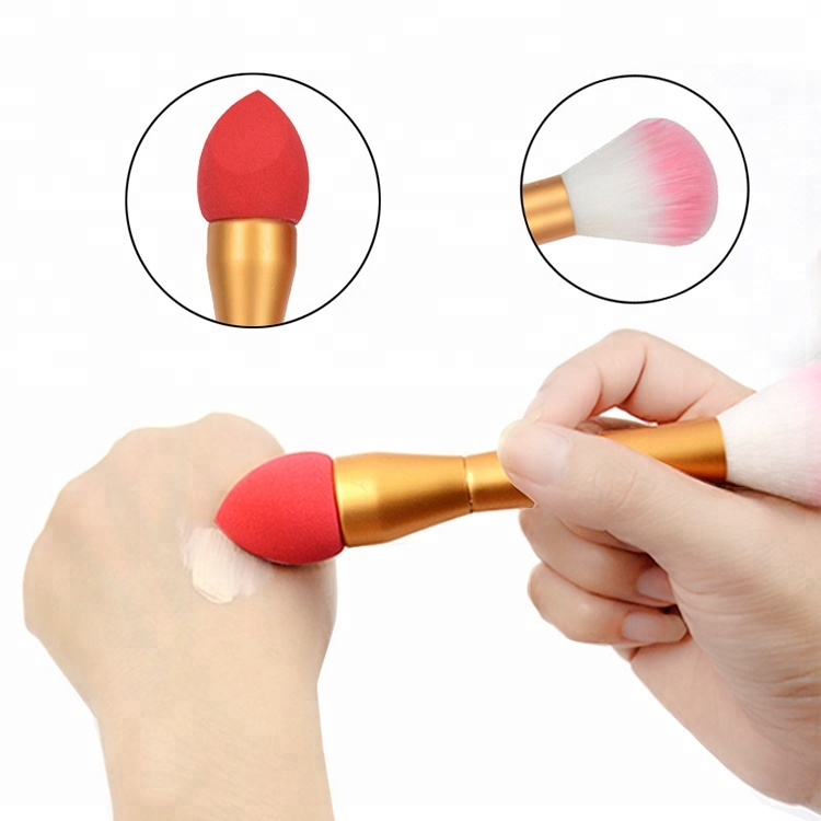 Wholesale Foundation Makeup Brush Dual Powder Brush Double End Powder Foundation Makeup Sponge