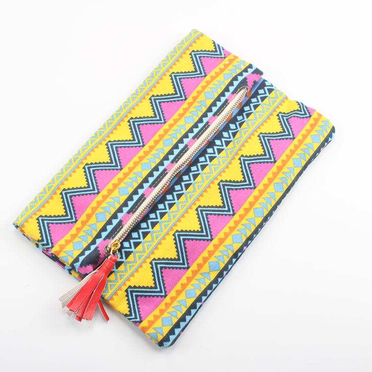 Colorful Canvas Clutch Handbag Foldable Envelope Clutch Bag