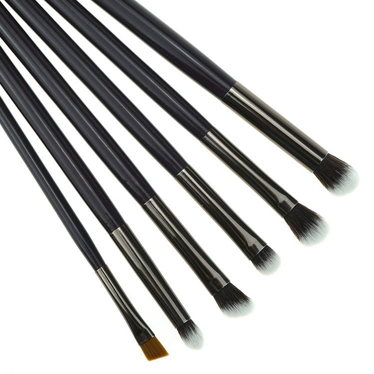 Custom logo gun color aluminum ferrule cosmetic brush set with leather bag