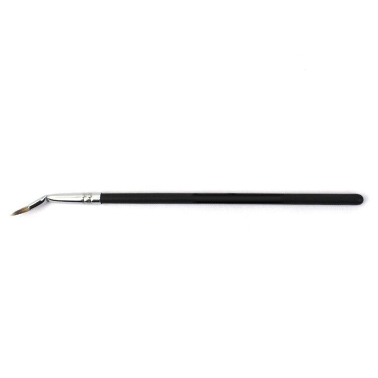 Ultra fine bent eyeliner brush with high quality synthetic hair